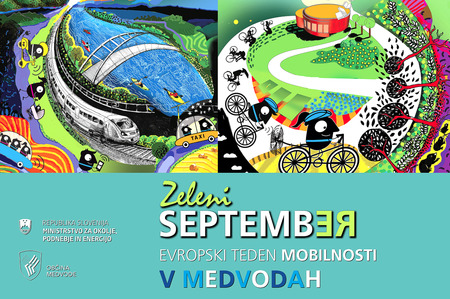 Logotipi partnerjev projekta in grafične podobe trajnostnih vsebin ...
