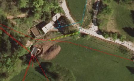 Skica povezave VS Golo Brdo – hrib in VS Golo Brdo – Polana